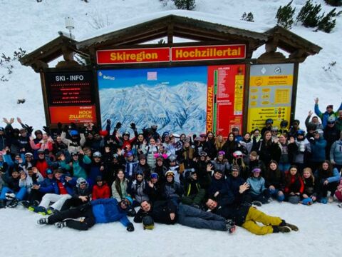 Gruppenbild der Skifahrt der Jahrgangsstufe 9