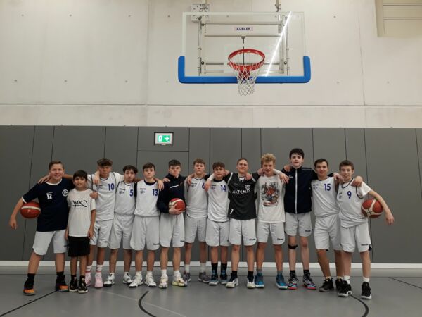 Die Spieler der THG-Basketballmannschaft der Wettkampfklasse 2
