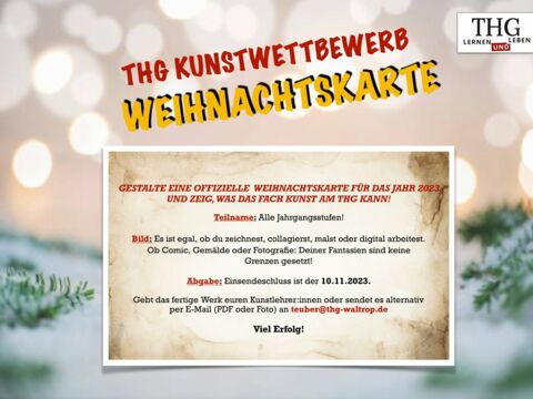 Hilf uns mit und gestalte eine Zeichnung o.ä. für unsere Weihnachtskarte